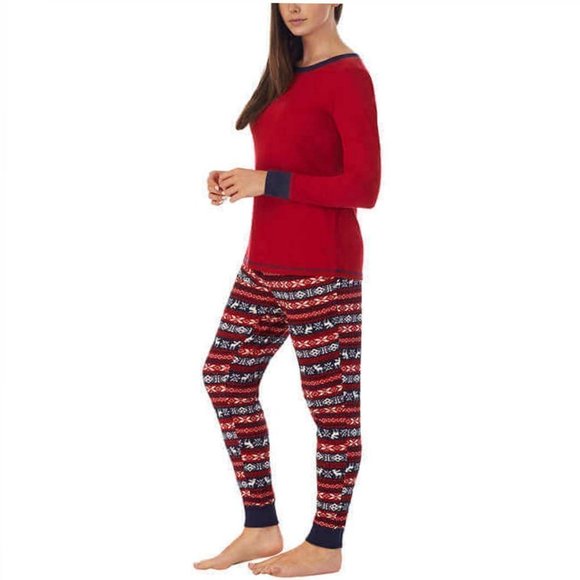 Weatherproof Vintage Women’s 2-piece Pajama Set Size L Fleece - Picture 2 of 8